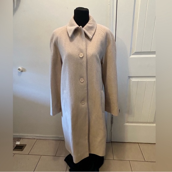 Winter clearance 
New Jones NY Beige Italian Wool Blend Trench Coat 6 - Picture 1 of 5